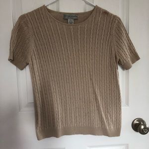 Nude Knit Sweater Short Sleeve